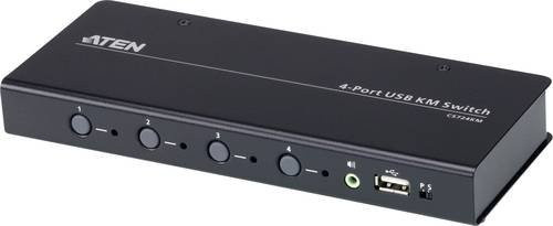 ATEN CS724KM USB Boundless KVM-Switch für 4 Tastaturen, Mäuse, USB und Audio in Schwarz - Bild 2
