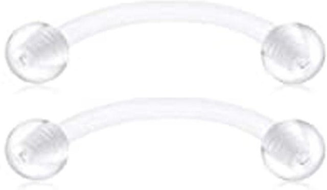 Piercing Barbell Bioflex Kunststoff, Transparent, Damen - Bild 1