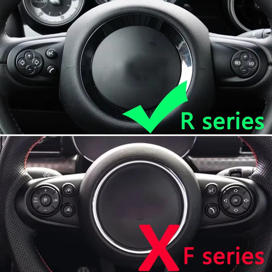 Soarhorse Lenkrad-Schalter Trim Abdeckung Lautstärkeregler Taste für BMW MINI Cooper R55 R56 R57 R58 R59 R60 R61, Schwarz - Bild 2
