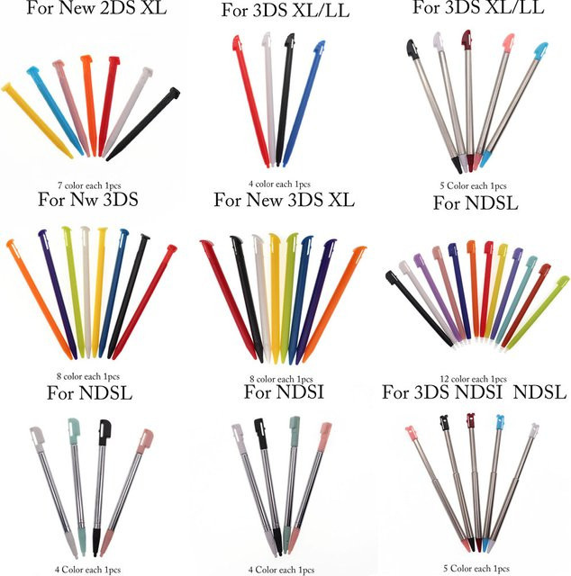 TingDong Touchscreen Stylus Stift aus Kunststoff und Metall für Nintendo 3DS 2DS XL LL und NDSi in Multicolor - Bild 1