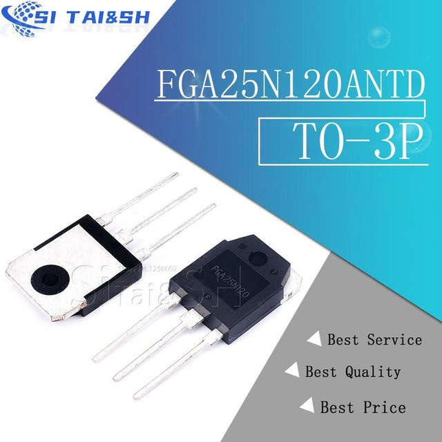 5er Set Si Tai&SH FGA25N120ANTD IGBT N-Kanal Transistor in Schwarz, TO-3P, 1200V - Bild 1