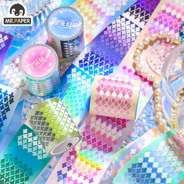 Mr. Paper Washi Tape Sparkling Star River Serie Multicolour für DIY-Dekoration und Scrapbooking - Bild 1