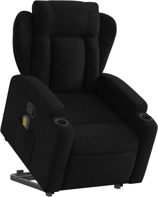 vidaXL Massagesessel mit Aufstehhilfe in Schwarz aus Stoff - Bild 1