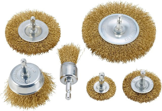 ELLIX 6-teiliges Bürsten-Set in Gold mit Metall und Holz - Bild 1