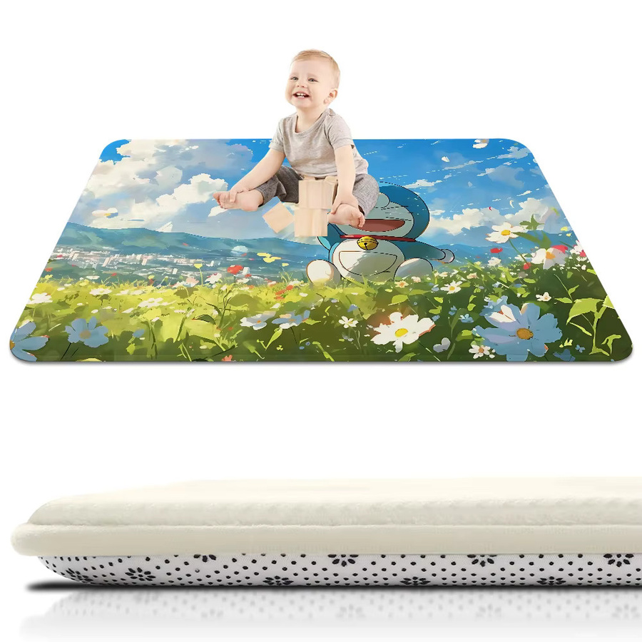D-Doras-emon Bodenmatte mit Kinder-Motiv für Wohnzimmer und Kinderzimmer, weicher und flauschiger Spielteppich, Mehrfarbig, B/T: 60 x 40 cm - Bild 3