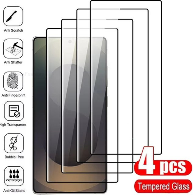 Samsung Displayschutzfolie aus gehärtetem Glas, transparent, für Galaxy S26 S25 S24 Ultra A17 A07 A37 A57 A56 A36 A26 A16 A55 A54 A53 A35 - Bild 1