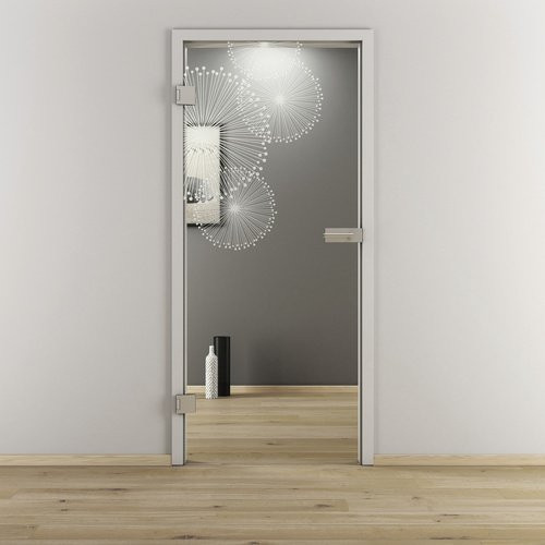 NOVADOORS Glasdrehtür NOVA 507, glänzend, transparent, linksanschlag, H x B x T: 233,4 x 70,9 x 33,1 cm - Bild 1