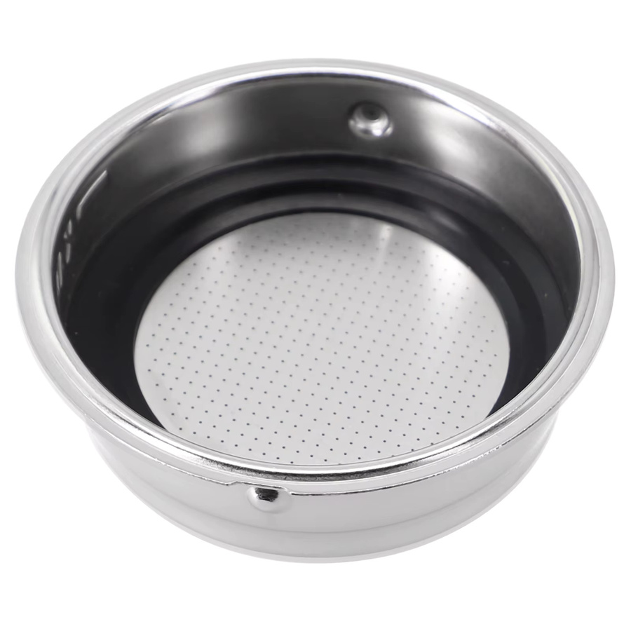 Wiederverwendbarer Espresso Filterkorb aus Edelstahl mit feinem Sieb, Durchmesser: 51 mm, Farbe: Silber - Bild 2
