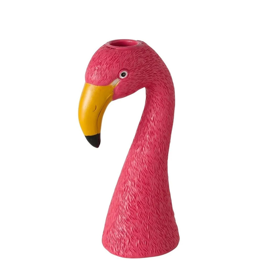 Boltze Kerzenleuchter Flaminga in Pink und Multicolour mit Vogeldesign aus Kunstharz für Stabkerzen - Bild 2