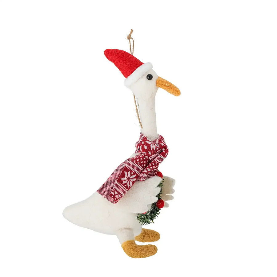 Bloomingville Weihnachtsornament Arlo Gans aus Wolle in Weiß, Höhe: 22 cm - Bild 1