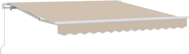 vidaXL Einziehbare Markise Beige aus Polyester und Aluminium B/T/H: 350 x 250 x 165 cm - Bild 1