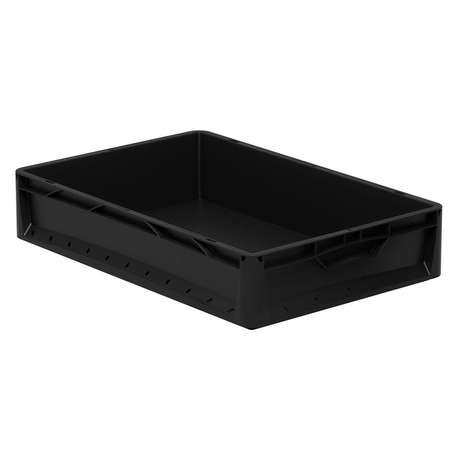 Eurobox-System Vollwand Box in Schwarz, B/T/H: 60 x 40 x 12 cm - Bild 2