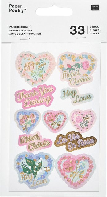 Rico Design Paper Poetry Papiersticker La Vie en Rose - Bild 1