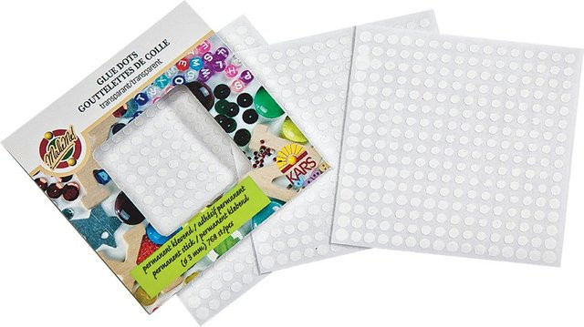 KNORR Mikro Klebepunkte Dots Pads in Transparent und Weiß, 768 Stück - Bild 1