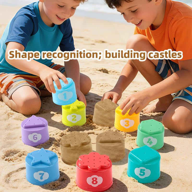 Linyi toy Stapelbare Becher Puzzle ab 3 Jahren 9-teiliges Set - Bild 3
