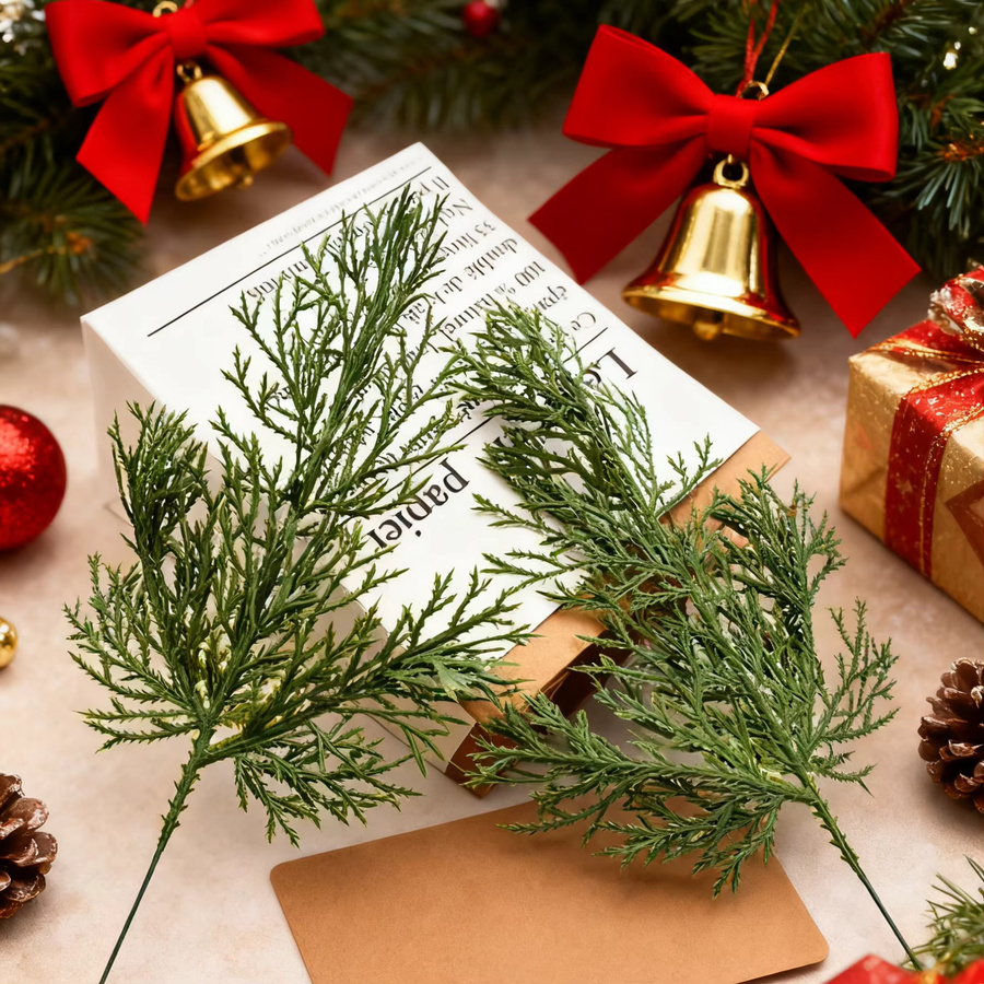 XIAOYINMO Künstliche Pflanzen Blätter in Grün für Weihnachtsbaum, Hochzeit und DIY-Dekoration aus Kunststoff - Bild 4