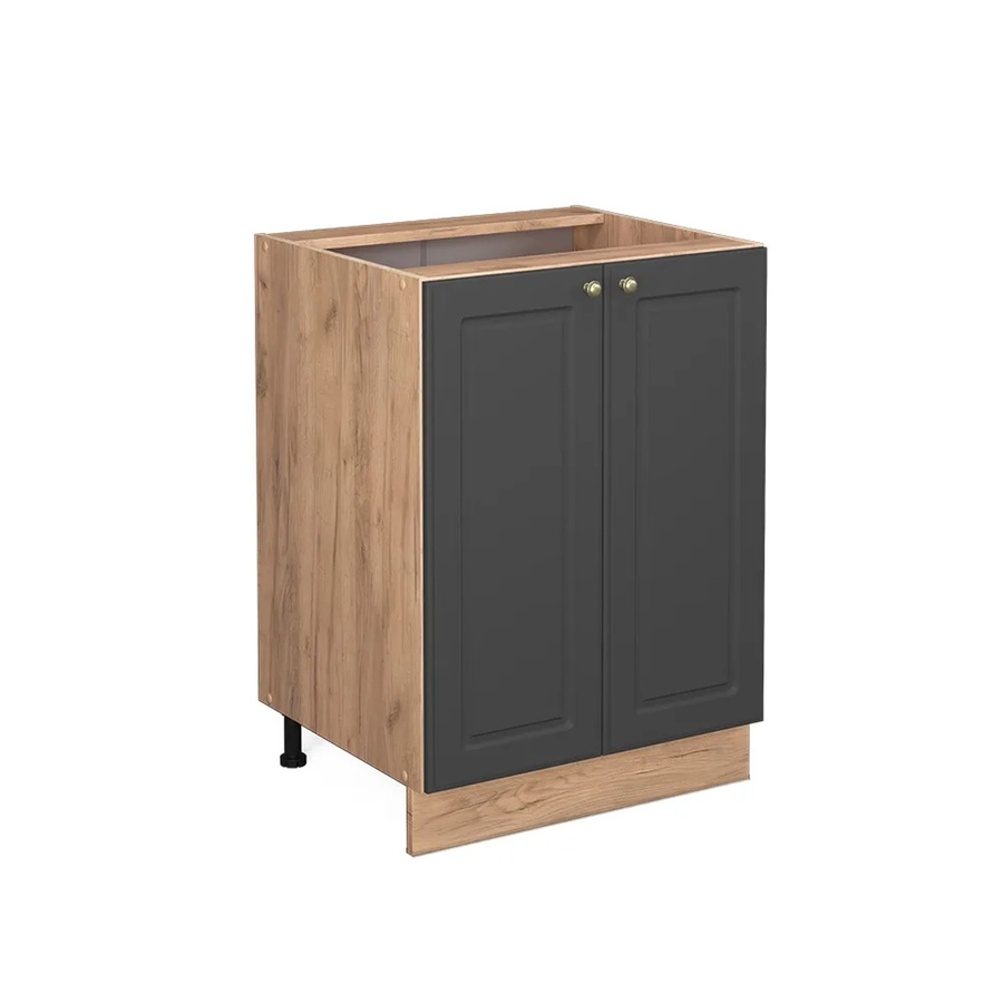 Vicco Küchenunterschrank Fame-Line in Anthrazit-Gold und Eiche, Breite: 60 cm - Bild 2