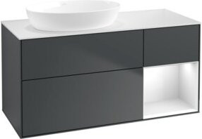 V&B Waschtischunterschrank Finion in Grau lackiert, Breite: 120 cm, Tiefe: 50,1 cm, Höhe: 50,1 cm - Bild 1