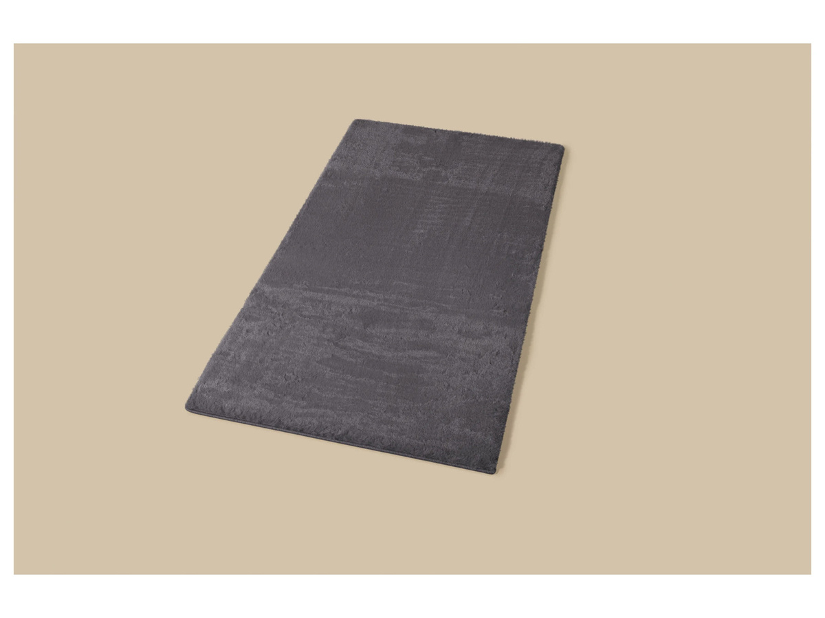 LIVARNO Teppich in Fell-Optik, Grau, B: 80 cm, L: 150 cm - Bild 2