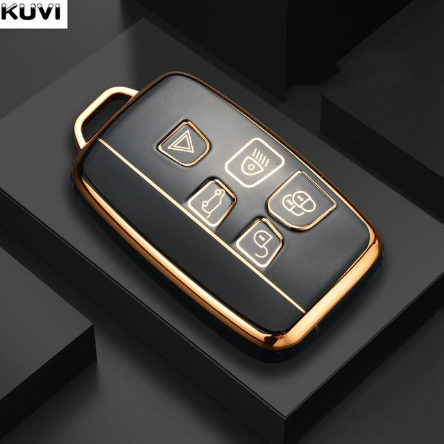 Kuvi TPU Schlüsselhülle für Land Rover Range Rover Sport Evoque Freelander und Jaguar XF XJ XE XJL in Schwarz - Bild 1