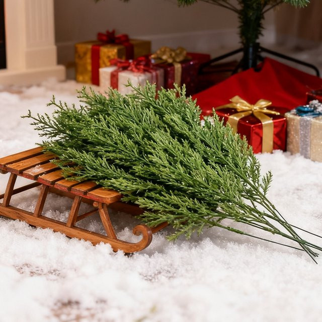 ZQCY Künstliche Kiefernnadeln in Grün aus Kunststoff für Weihnachts- und Partydekoration - Bild 1