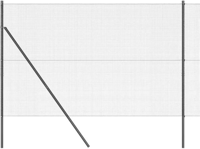 vidaXL Zaunpfosten aus Stahl und PVC in Grau, Höhe: 150 cm, Breite: 1,6 cm, Tiefe: 1,6 cm - Bild 1