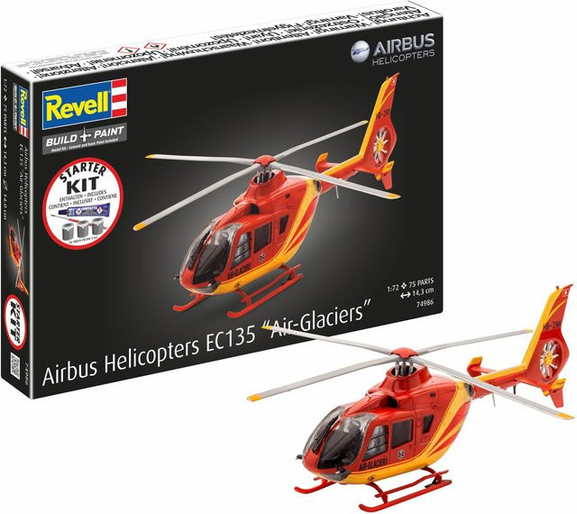 Revell Airbus Helicopters EC135 Air-Glaciers, Starter Kit, 1:72 - Bild 1