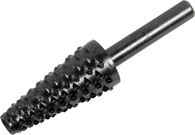 LUX-TOOLS Profilraspel für Holz in konischer Form aus Stahl, Schwarz - Bild 1