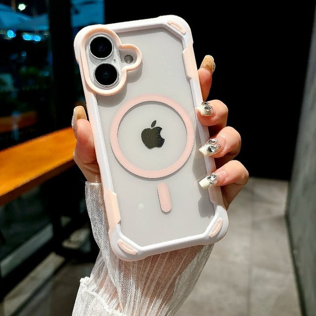 MagSafe magnetische stoßfeste Hybrid-Schutzhülle für Apple iPhone 11 bis 17 Pro Max Plus, transparent - Bild 1