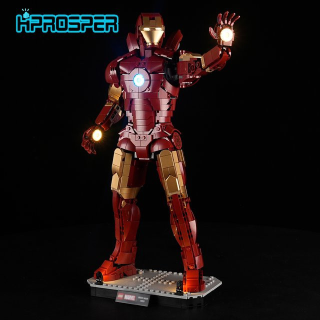 HPROSPER 5V LED-Beleuchtung für Lego 76344 Super Heroes Marvel Iron Man Mark 3 Collector's Edition, mit Batteriefach - Bild 1