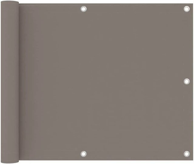 vidaXL Balkon-Sichtschutz aus Oxford-Gewebe in Taupe, Höhe: 75 cm, Breite: 600 cm - Bild 1