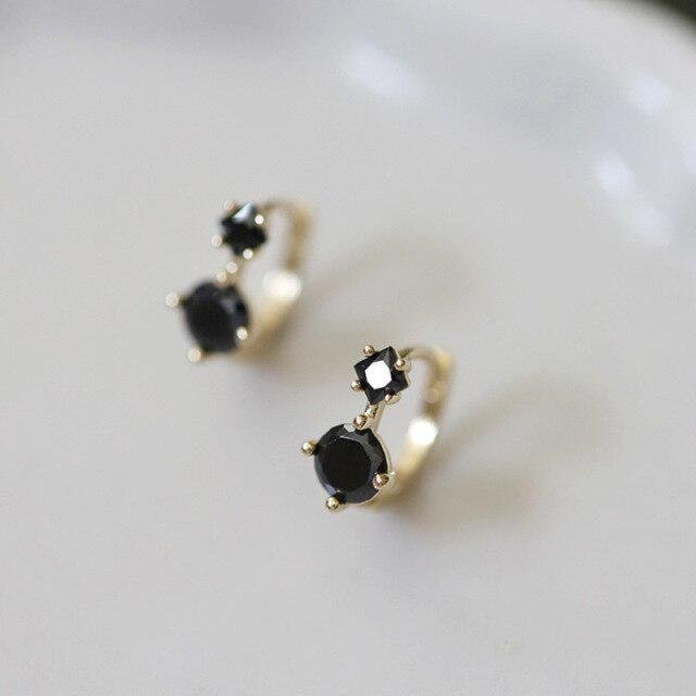 Ohrstecker 925 Sterling Silber, 14K Gold überzogen, Zirkon, Damen - Bild 1