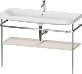 Duravit Möbelwaschtisch-Kombi Happy D.2 Plus mit Konsole, 1 Waschloch, Weiß, B: 117,5 cm, T: 49 cm - Bild 1