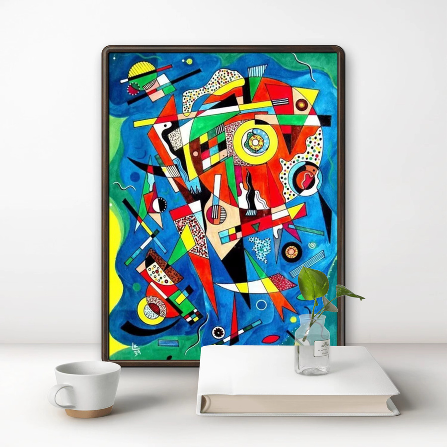 Kayou 5D Diamant Mosaik Malerei Wassily Kandinsky Abstrakte Kunst Bunte Kreuzstich Stickerei Set B/H: 40 x 30 cm - Bild 2