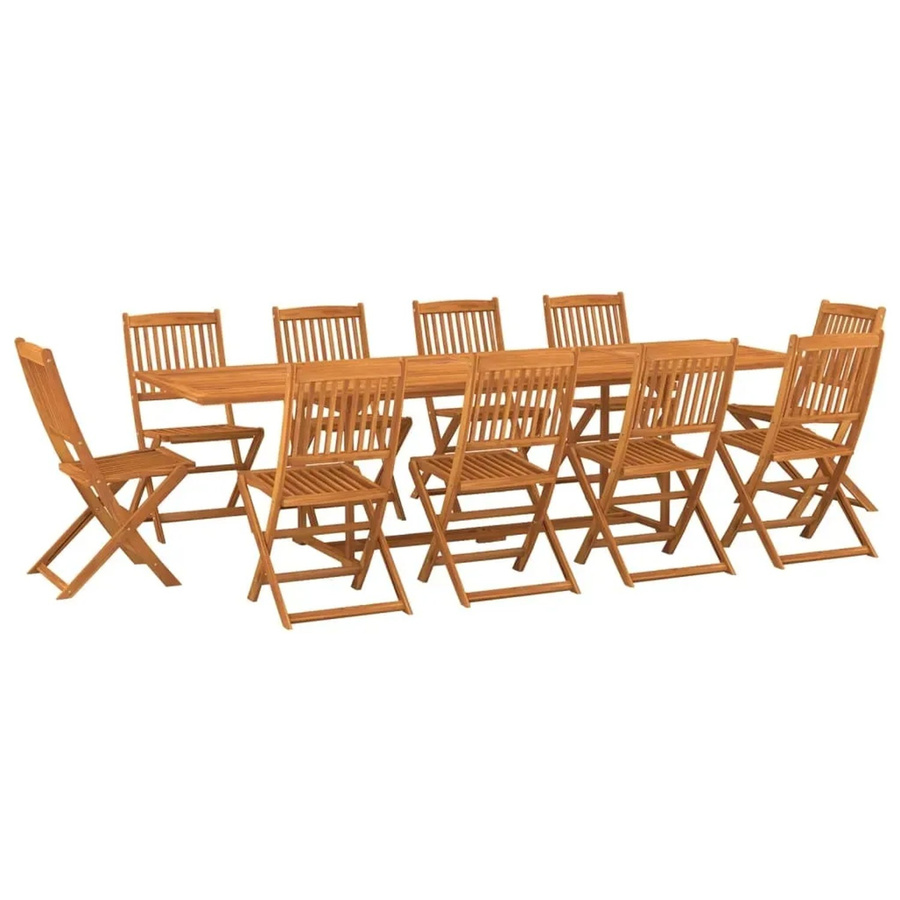 vidaXL Garten-Essgruppe Modell 8 aus Akazien-Massivholz, 11-teilig, Braun - Bild 2