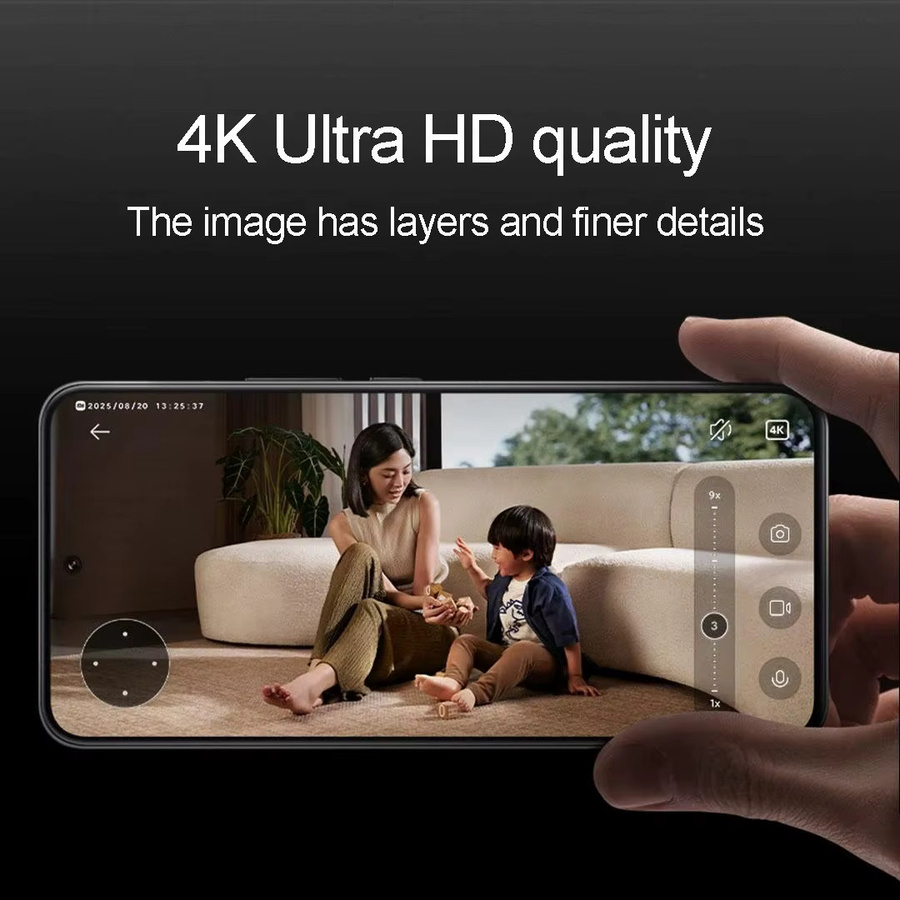 Xiaomi Smart Kamera 4 9X Zoom Edition mit 8MP+5MP Dual-Kameras, 4K Bildsensor und KI-Erkennung für Menschen und Haustiere - Bild 3