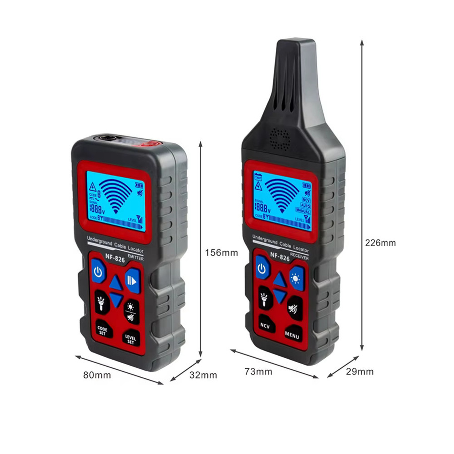 NOYAFA NF-826 Hochspannungs-Draht-Tracker professioneller Kabelfinder und Telefonkabel-Locator sowie unterirdischer Rohrdetektor - Bild 6