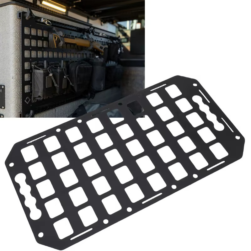 Aluminium Molle-Panel für LKW, SUVs und Wohnmobile mit L-Schienen, Schwarz, B/H: 42,2 x 22,5 cm - Bild 7