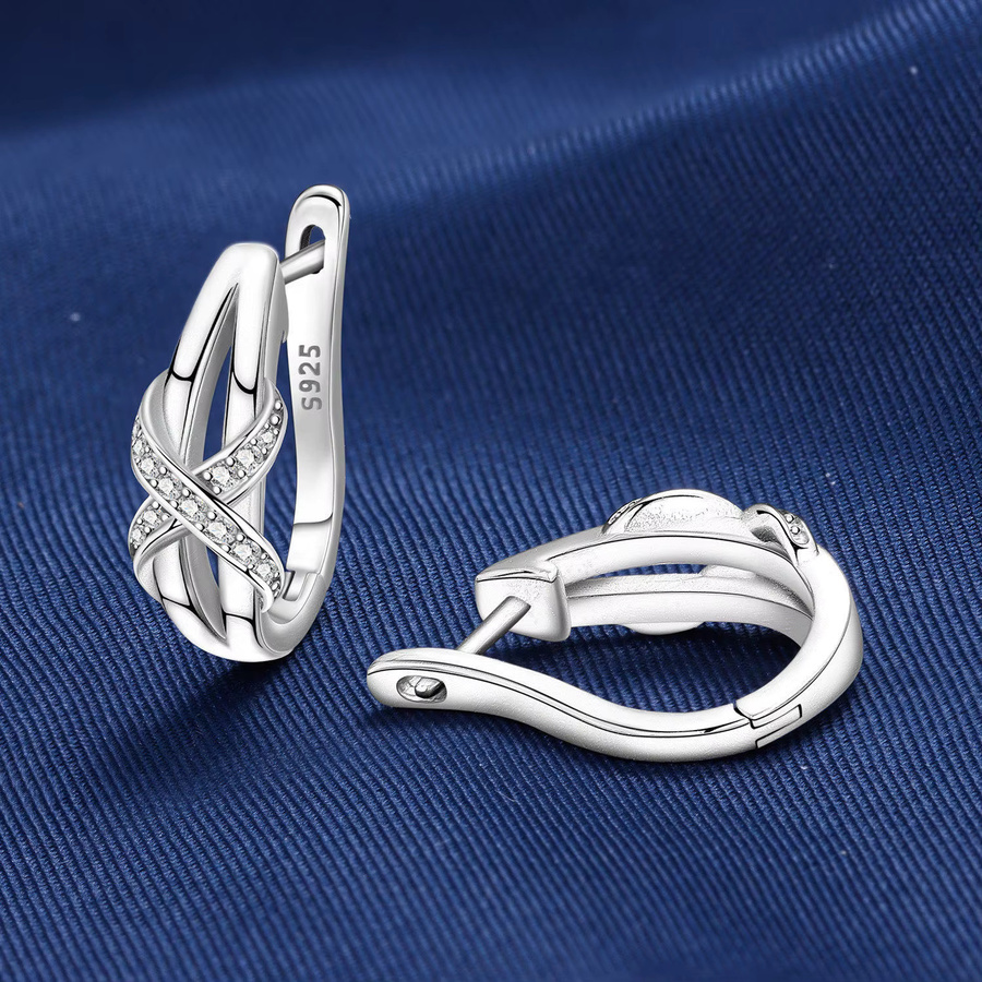 Orstarry Creolen, 925 Silber, Zirkonia, Damen - Bild 2