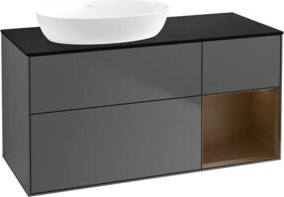 V&B Waschtischunterschrank Finion in Anthrazit, Breite: 120 cm, Tiefe: 50,1 cm, Höhe: 50,1 cm - Bild 1