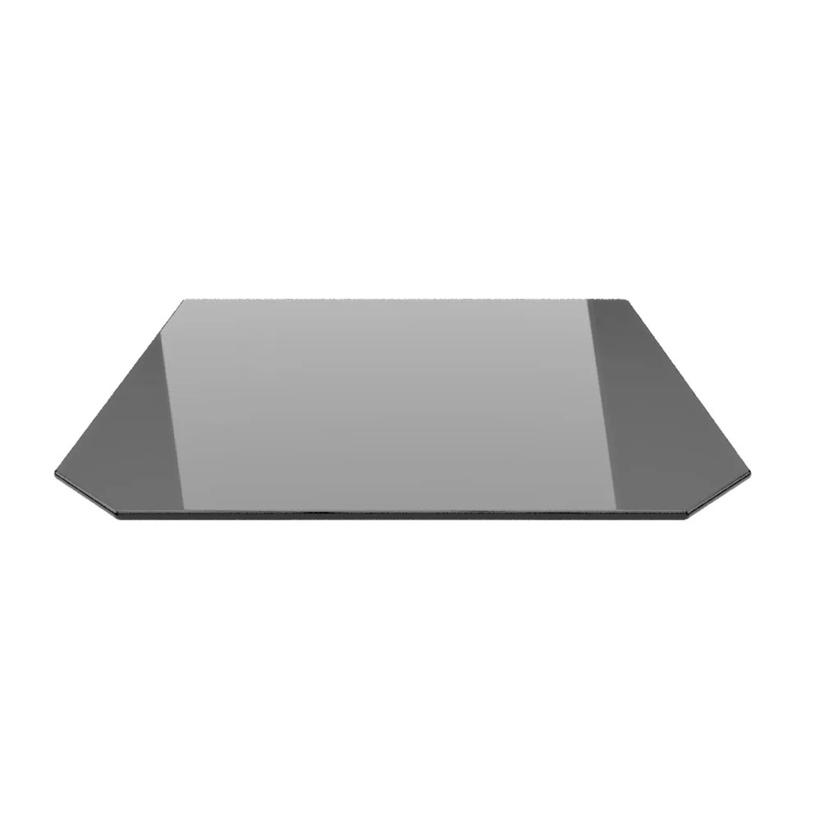 ECOfoxx Funkenschutzplatte aus Glas in Sechseck-Form, Schwarz, B: 120 cm, T: 130 cm - Bild 2