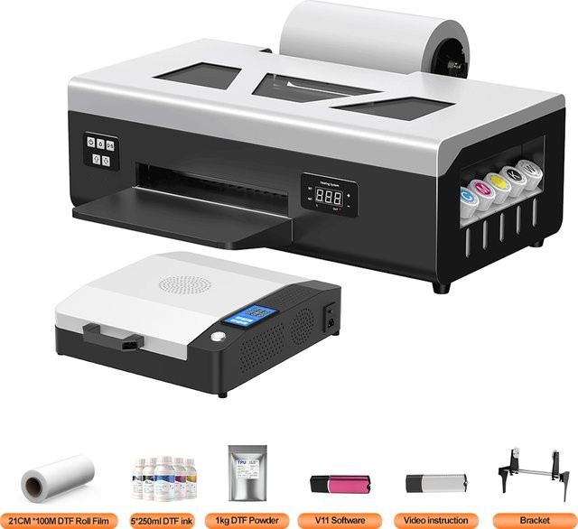 Epson L805 A4 DTF-Druckmaschine für Textilien wie T-Shirts, Jeans und Taschen, Inkjet-Direkt-auf-Film-Drucker in Weiß - Bild 1