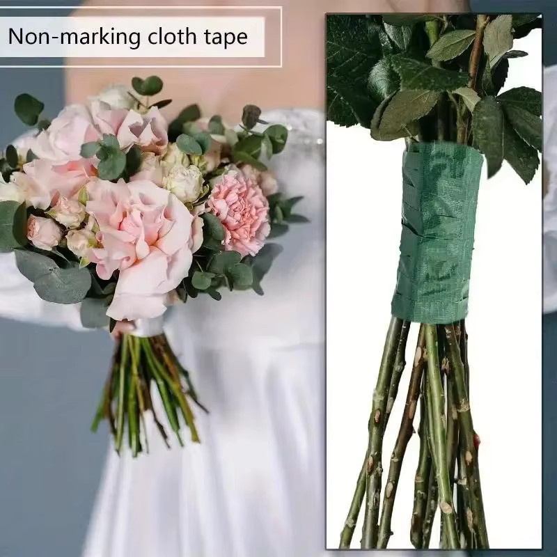 Selbstklebendes Geschenkpapierband in Grün für Blumensträuße und Hochzeitsdekoration, 20 Yards - Bild 3
