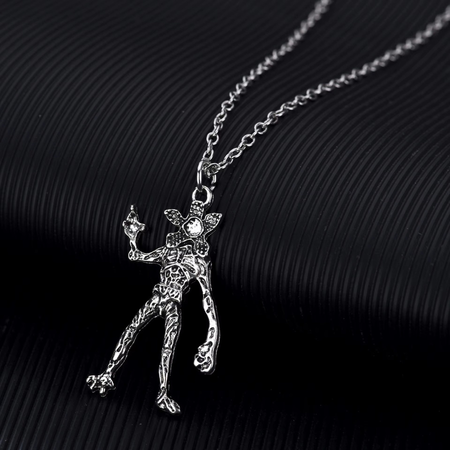 YUMEI Halskette mit Monster-Anhänger, Legierung, Silber, Unisex - Bild 3