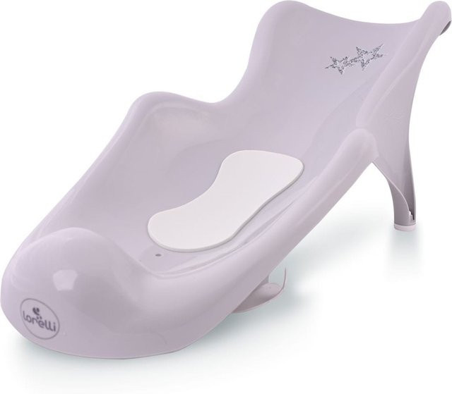 Lorelli Baby Badewannenliege Badewanneneinlage ab Geburt mit Vakuumfüßen und rutschfestem Design in Grau mit Sternen - Bild 1
