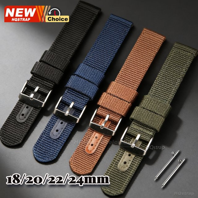 HQstrap Uhrenarmband Nylon, Schwarz, Unisex - Bild 1