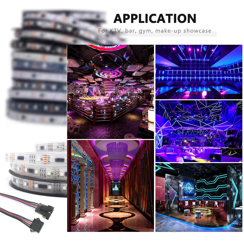 Lebeisenf RGBIC Pixel LED-Lichtstreifen mit 60 LEDs/m, programmierbarer Dual IC Digital Lichtstreifen mit DMX512-Unterstützung, Multicolour, IP30 - Bild 4