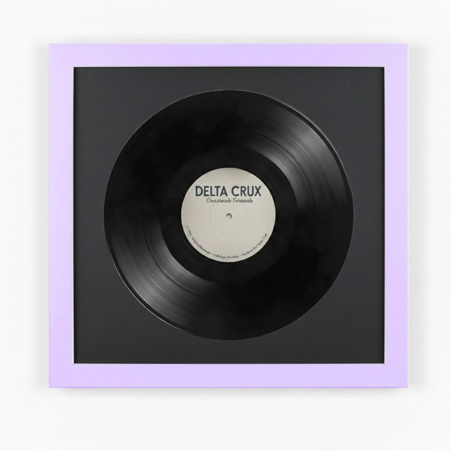 K-Möbel Schallplatten Rahmen Set in Flieder mit schwarzem Passepartout für deine Vinyl, 2er Set, B/H: 40 x 40 cm - Bild 2
