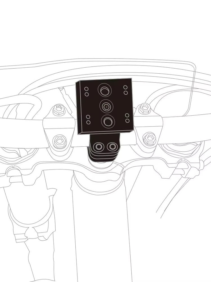 NICECNC GPS-Halterung 1-1/8 Zoll in Schwarz für KTM EXC, EXCF, XCW, SX, SXF und SMC R Modelle - Bild 6