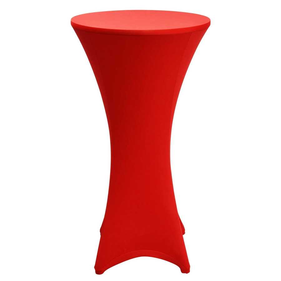 Beautissu Stretch-Tischdecke für Stehtische und Bistrotische, rund, Farbe: Rot, Durchmesser: 80-85 cm - Bild 2
